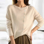 Women’s Lightweight Stretch Sweater with Buttons