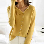 Women’s Lightweight Stretch Sweater with Buttons