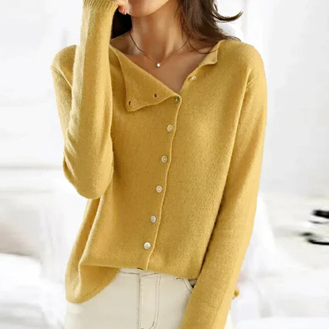 Women’s Lightweight Stretch Sweater with Buttons