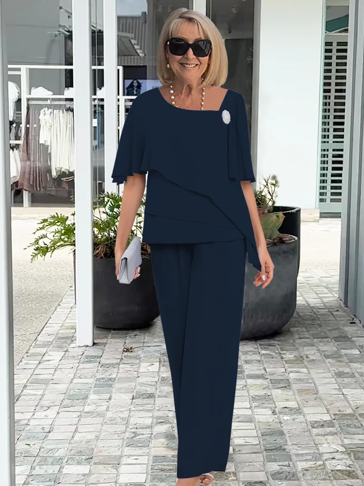 Women's Two Piece Elegant Pants Set