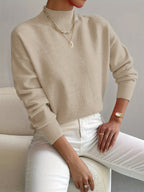 Women’s Spring Comfortable Mock Neck Sweater
