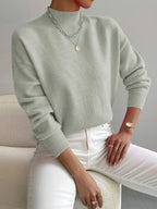 Women’s Spring Comfortable Mock Neck Sweater
